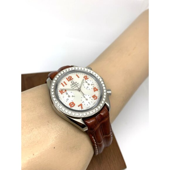 Omega Speedmaster Women's Watch Swiss Automatic 38357838 Diamond Mother Of Pearl - Picture 5 of 16